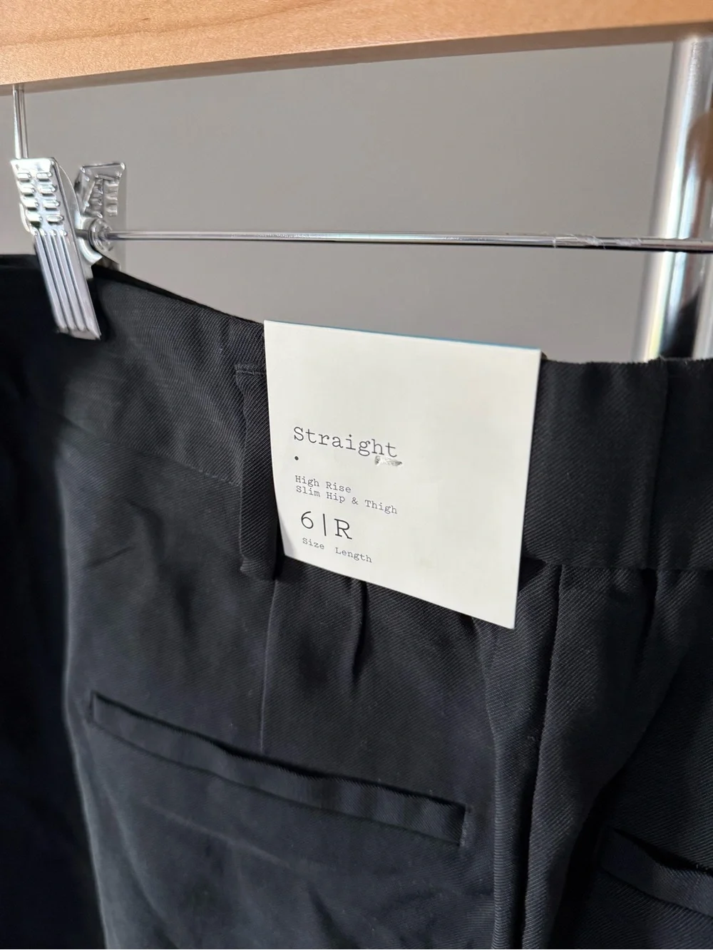 NEW a new day Black Straight-Leg Dress Pants Size 6R